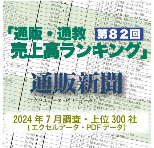 「第82回通販・通教売上高ランキング」(2024年7月調査・上位300社)